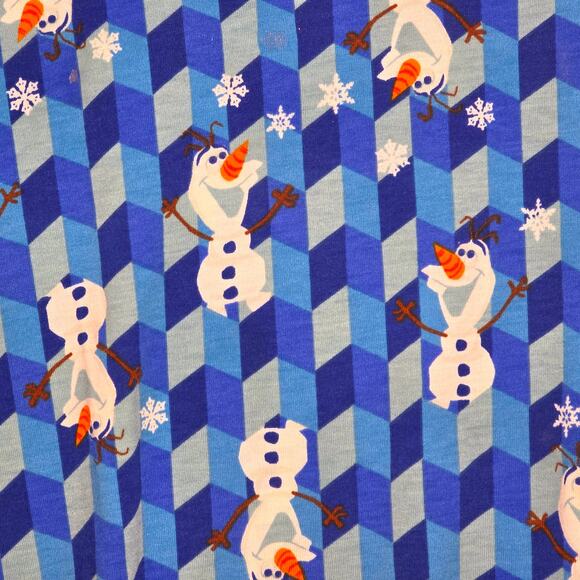 LuLaRoe Disney Frozen Perfect T Small Olaf Snowman Blue White Winter Holiday Top - Picture 3 of 9